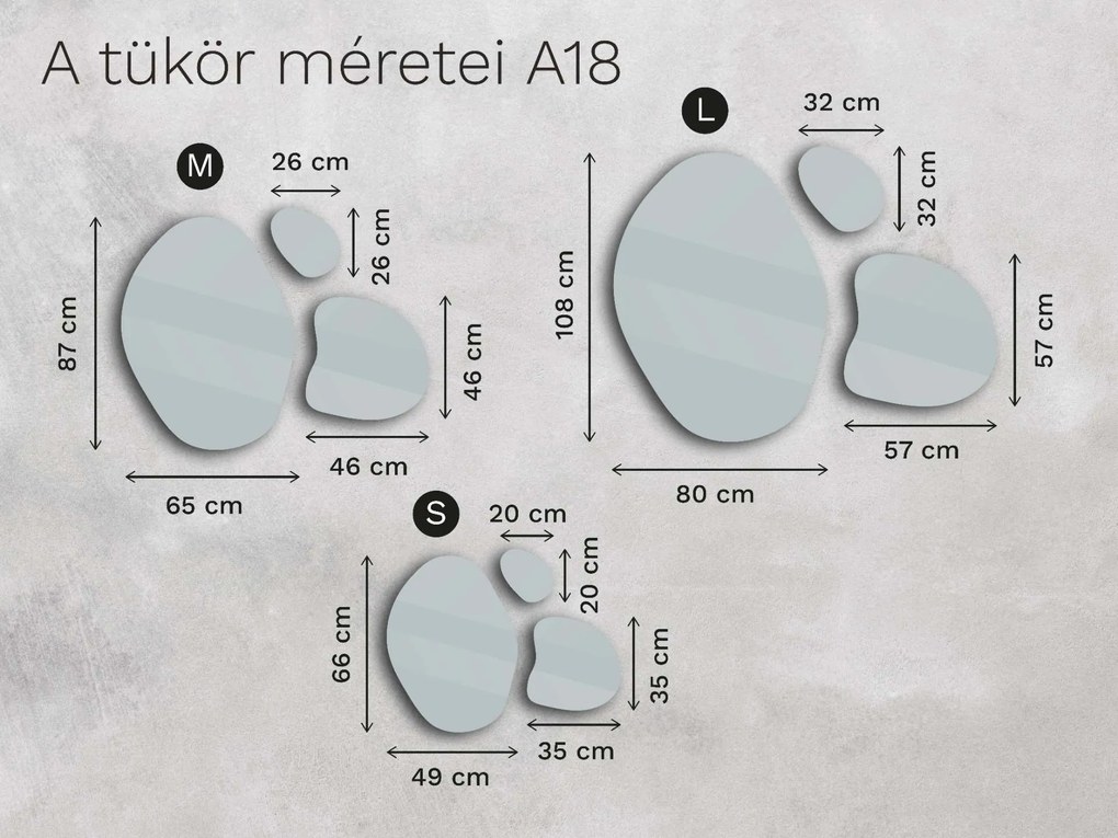 Organikus tükör LED világítással A18