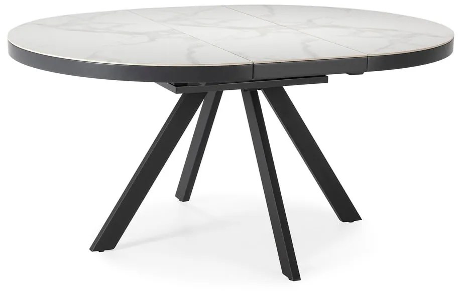 Kerek bővíthető étkezőasztal kerámia asztallappal, hosszabbító asztallappal ø 120 cm Bela – Marckeric