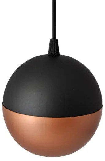 LED Csillár zsinóron MIDWAY 4xGU10/4,8W/230V fekete/réz