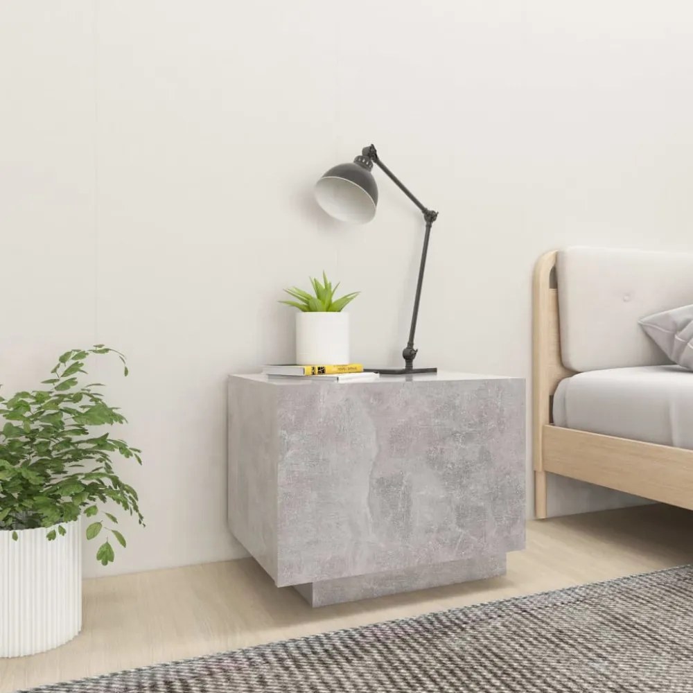 betonszürke forgácslap éjjeliszekrény 100 x 35 x 40 cm