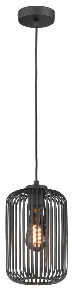 Fekete függőlámpa fém búrával ø 16 cm Cage – Fischer & Honsel