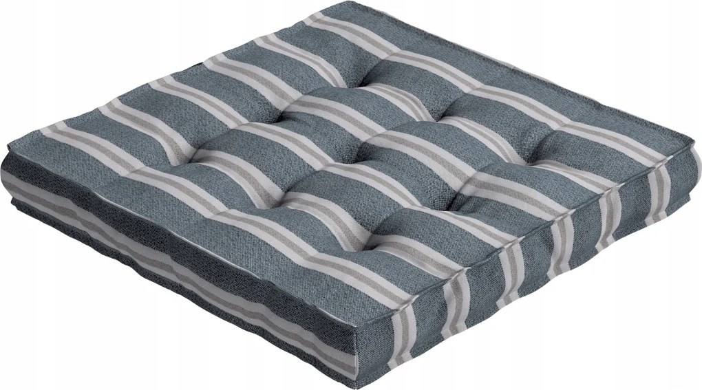 Kuba székpárna 40x6 kék-bézs csíkos