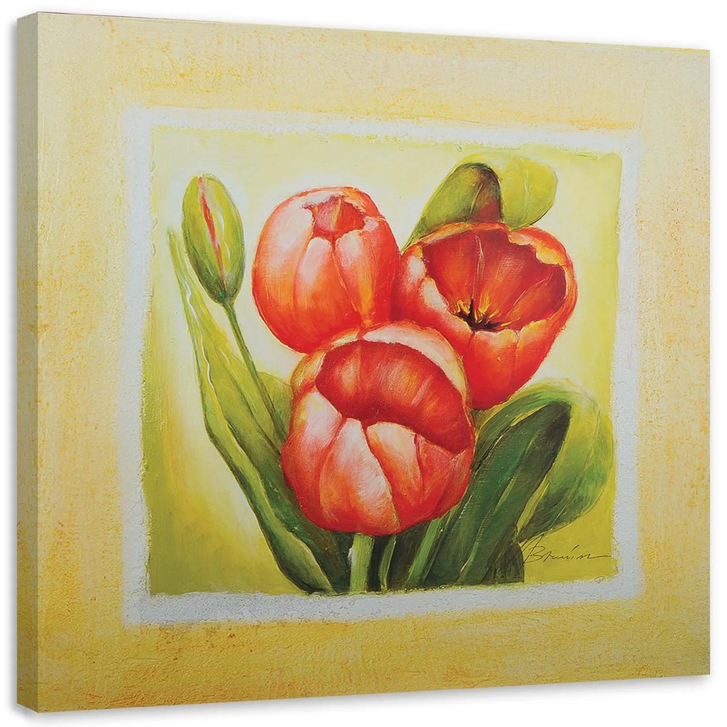 Gario Vászonkép Három piros tulipán Méret: 60 x 60 cm