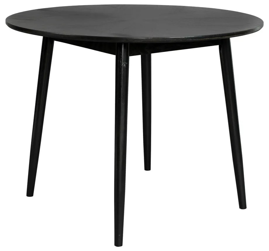 Kerek étkezőasztal tölgyfa dekoros asztallappal ø 120 cm Fabio – White Label