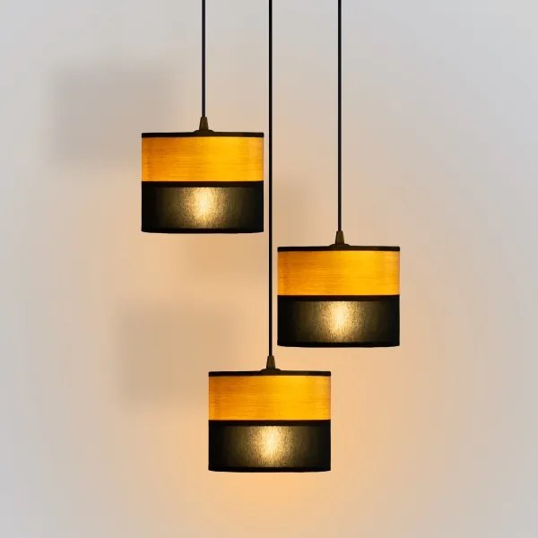 ALBA kábeles csillár 3xE27/15W/230V, átm. 40 cm, fekete/barna