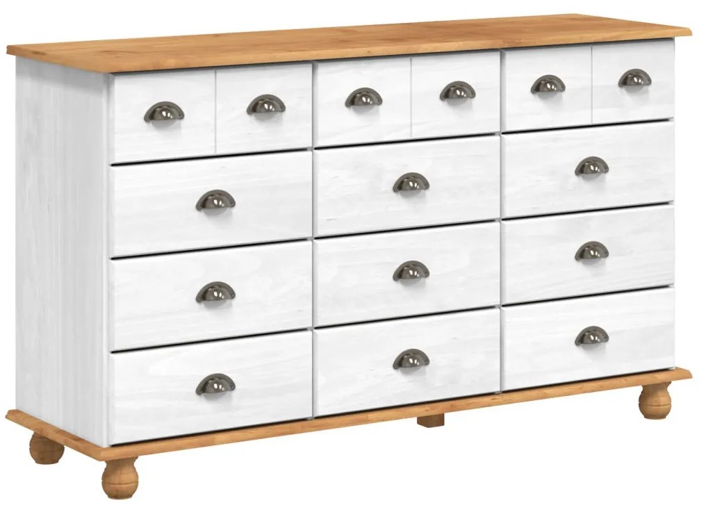 Fiókos szekrény ASKIM" Fehér 79x40x133.5 cm Szilárd Fa Tűlevelű"