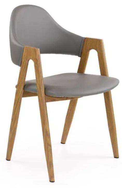 Kárpitozott szék k-247 szürke - natur tölgy 44 x 56 x 87 x 48 cm