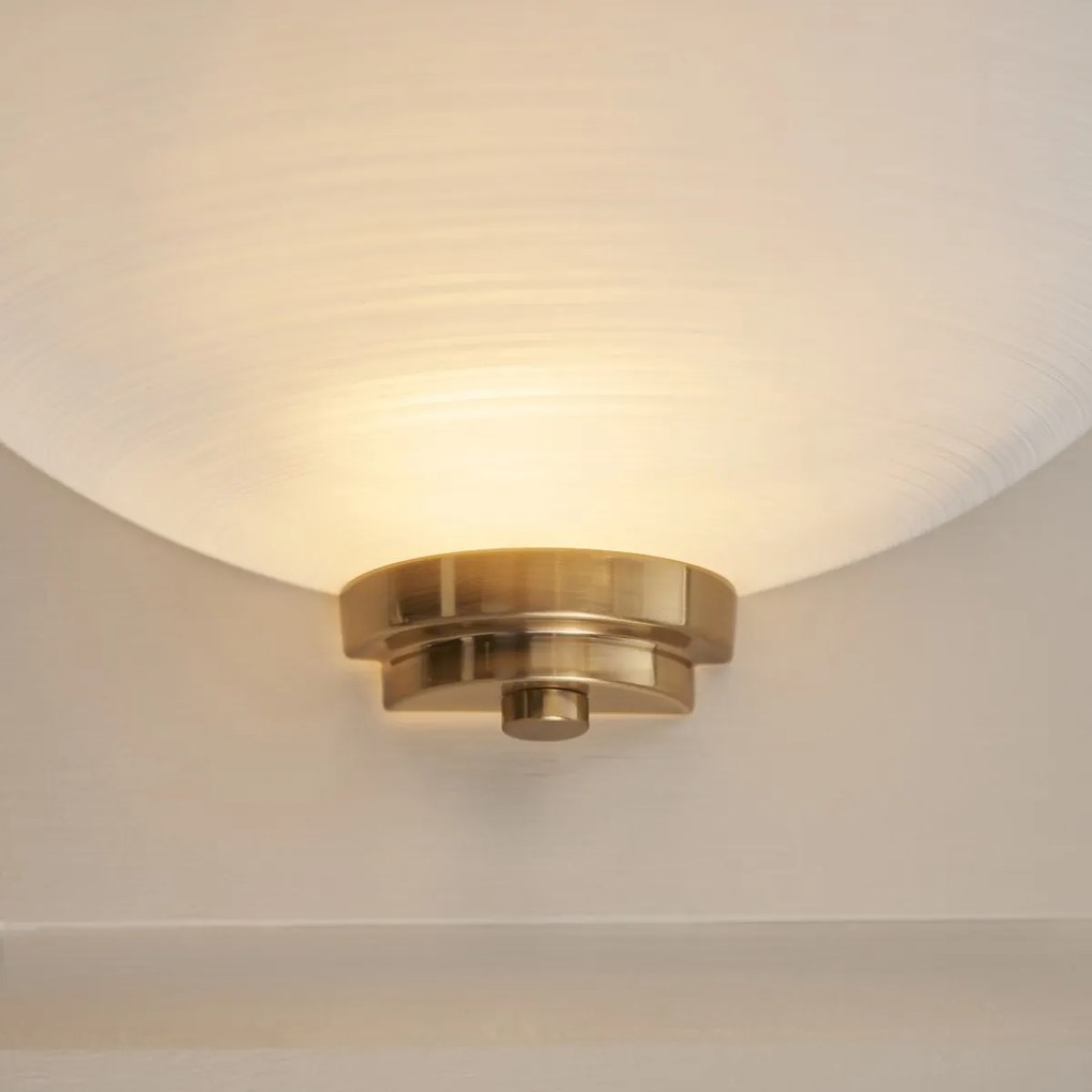 Endon glamour modern fali lámpa welles antik sárgaréz fehér end112439
