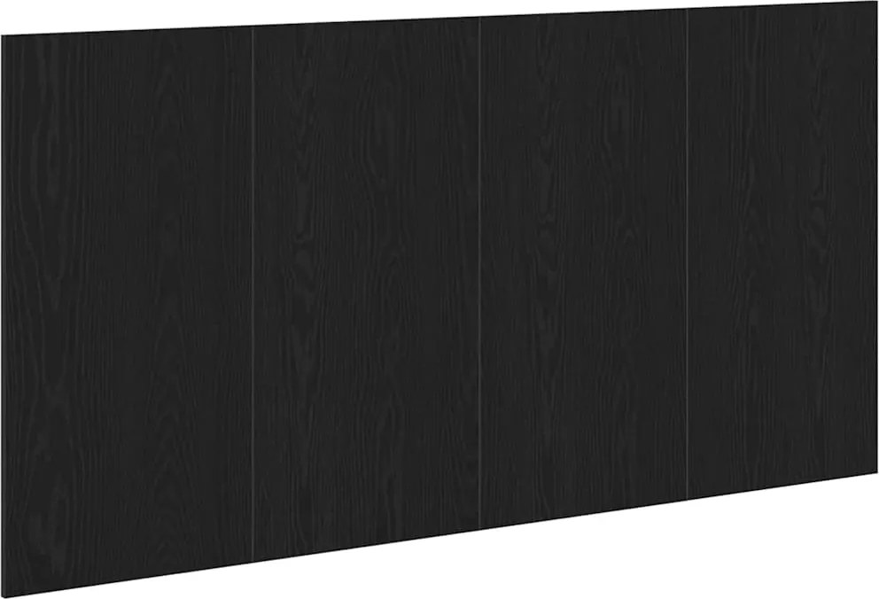 vidaXL Ágyszerkezet Fejtámla Fekete tölgy 160 x 1.5 x 80.5 cm Faanyag