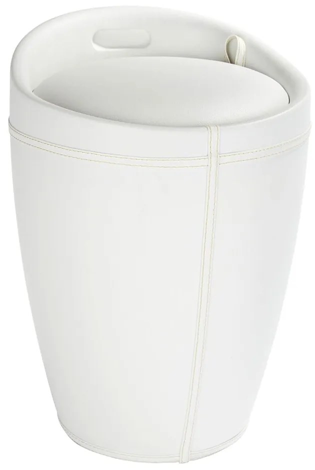 Candy Look fehér szennyeskosár és ülőke egyben, 20 l - Wenko