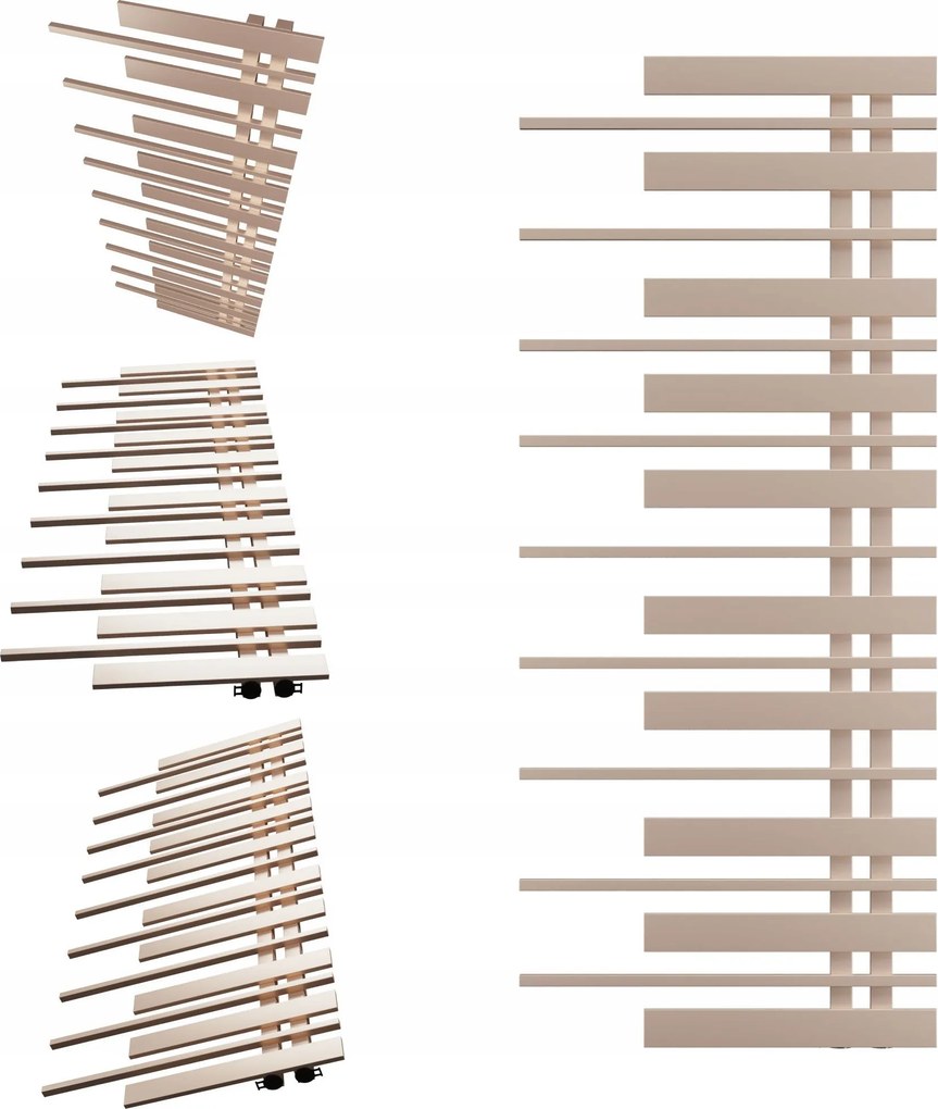 Fürdőszobai radiátor Zongora 1280x570 Arany Rózsaszín Jobbos