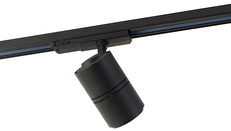 Modern, fényerőszabályozható, 3 fázisú sínlámpa fekete, LED-del 3000K - Ruler 38