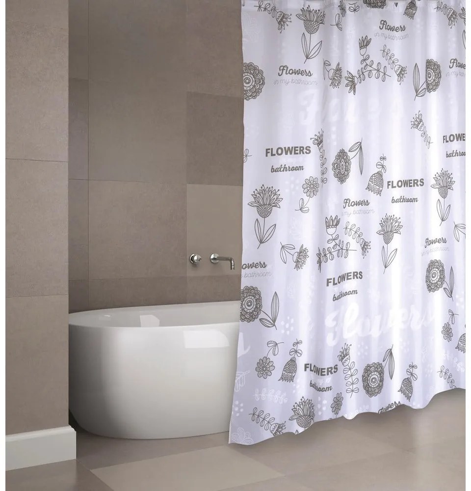 Zuhanyfüggöny 180x200 cm Flowers – MSV