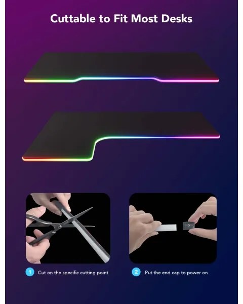 Govee - Neon LED asztali háttérvilágítás 3m RGBIC Wi-Fi