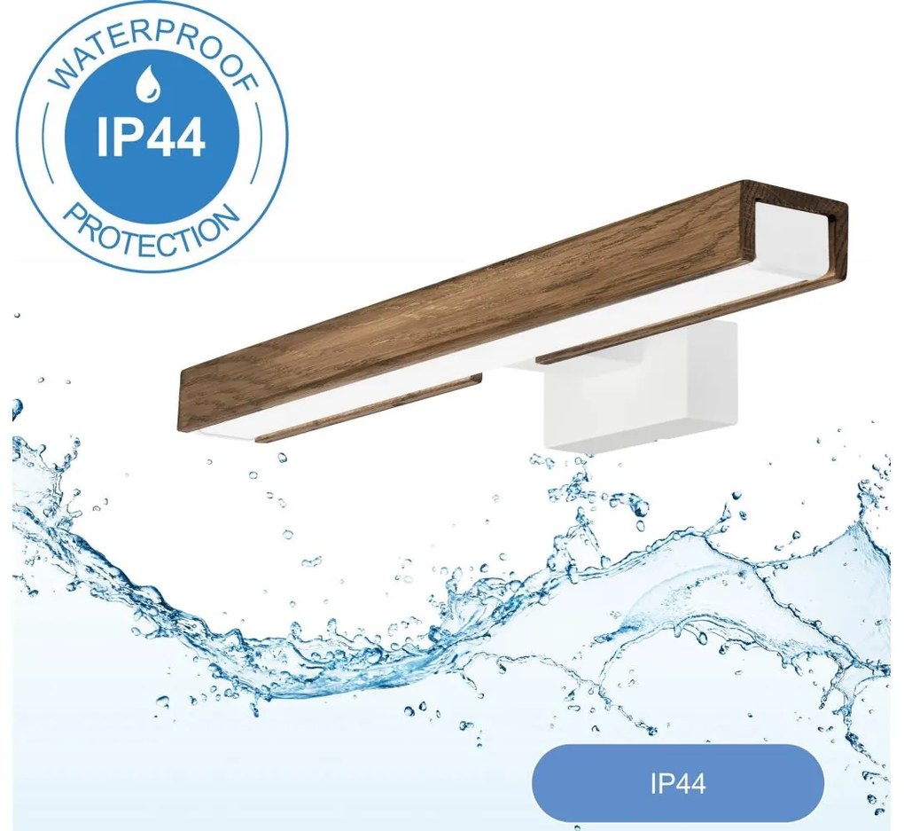 Brilagi Brilagi- LED Fürdőszobai tükörmegvilágítás WOODY MIRROR LED/8W/230V IP44 tölgy/fehér BG0883