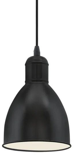 Eglo 55243 - PRIDDY kábeles függőlámpa 1xE27/60W/230V fekete