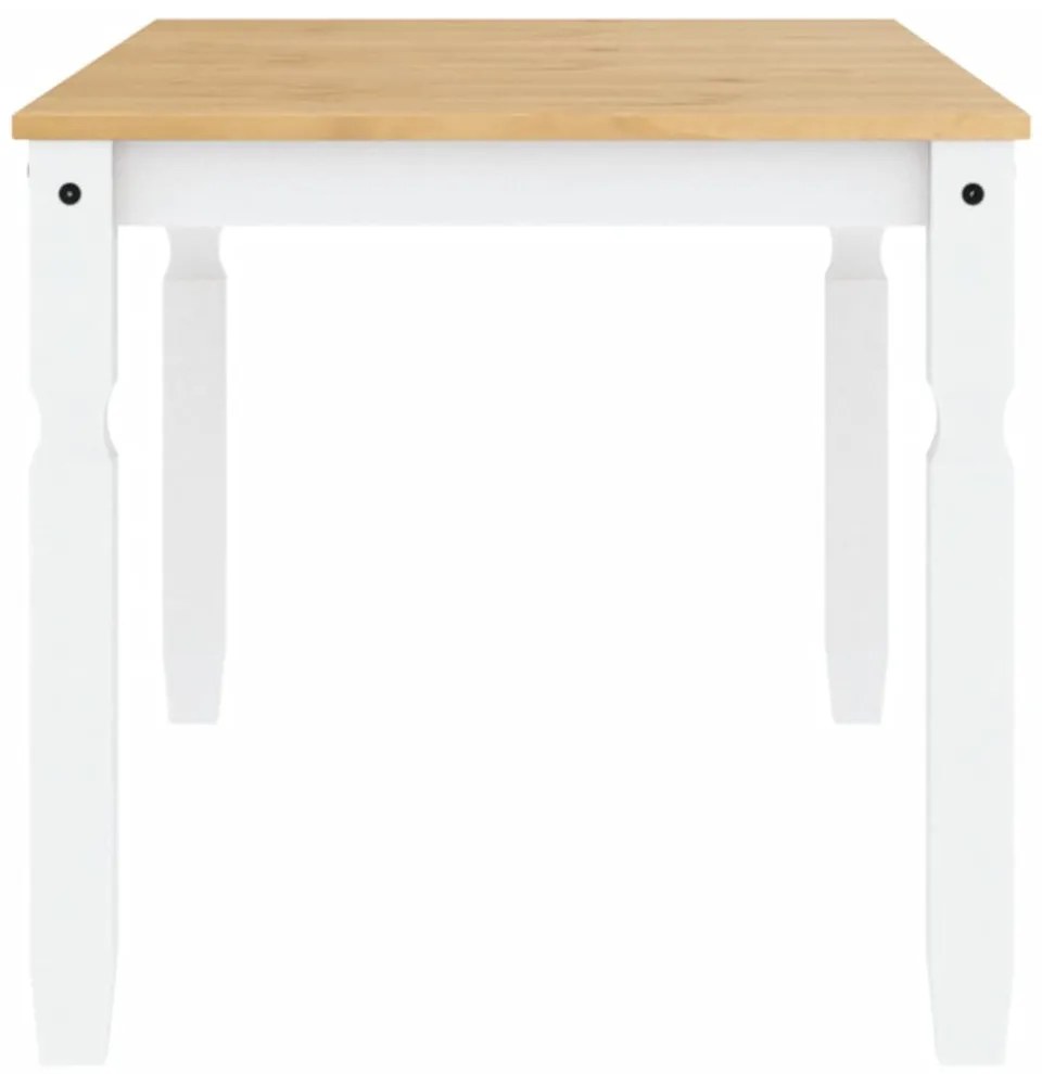 Corona fehér tömör fenyőfa ebédlőasztal 160 x 80 x 75 cm
