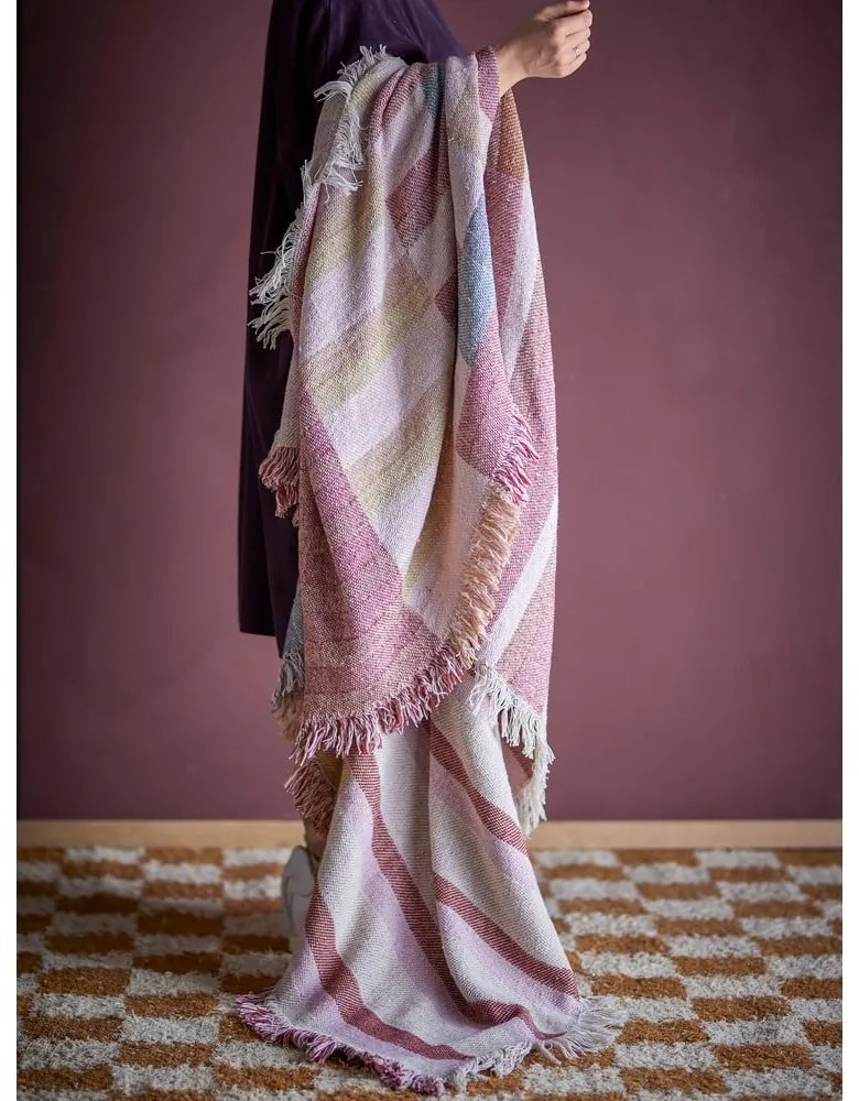 Barna újrahasznosított pamut takaró 130x160 cm Lane – Bloomingville