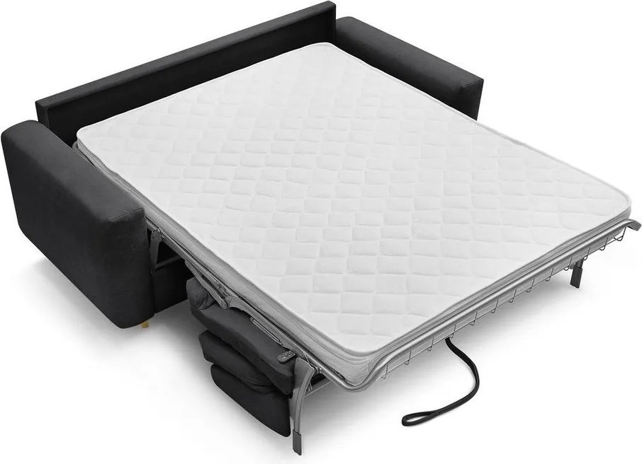 Fekete kanapé mindennapos alvásra-kinyitható 220 cm Cocoone – Bobochic Paris