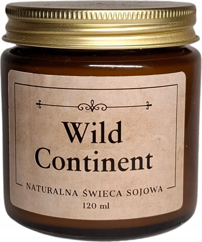 Illatos szójagyertya 120 ml Wild Continent kanóc kézzel készített