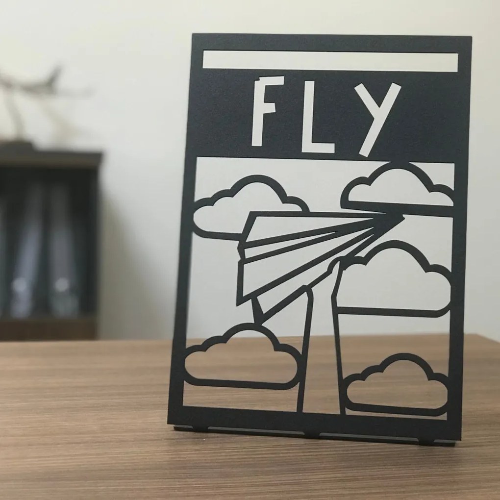 Fly fém fali dekoráció, 20×30 cm