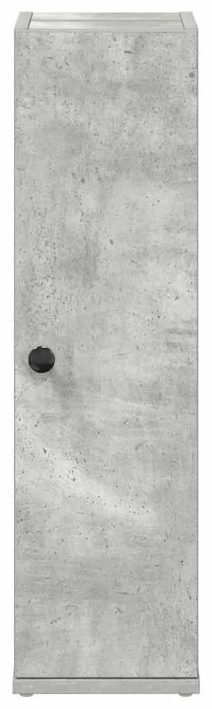 betonszürke fürdőszobaszekrény tekercstartóval 20,5x22x72 cm