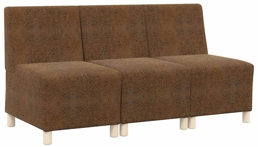 Fotel 3 pcs Barna 55 x 74 x 82 cm Műbőr velúr