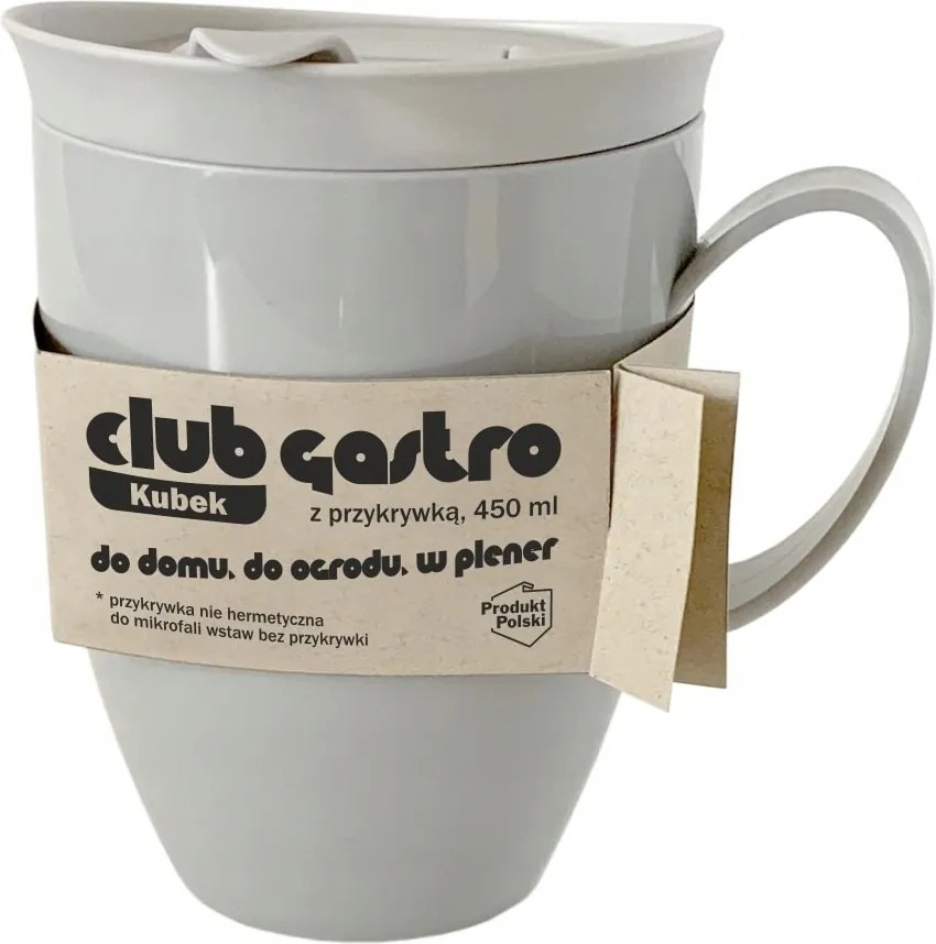 Bögre 450ml fedővel Műanyag Törhetetlen 1db Kényelmes Stabil Elega