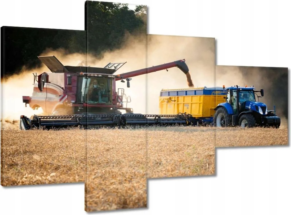 Képek 100x70 Aratás Kombájn Traktor