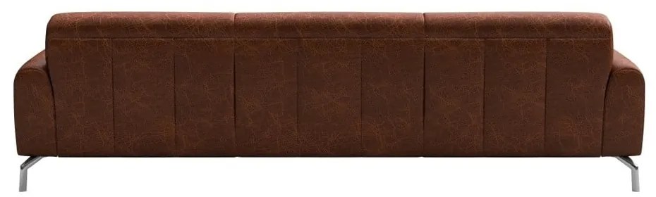 Puzo konyakbarna bőrkanapé, 240 cm - MESONICA