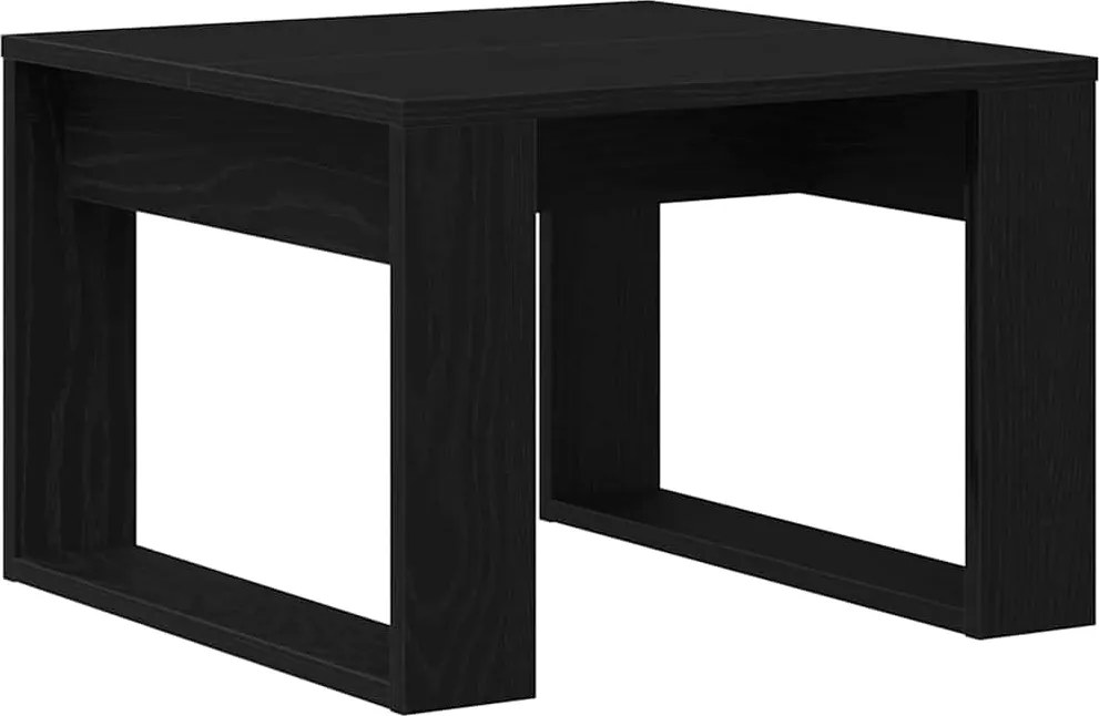 vidaXL Dohányzóasztal Fekete tölgy 50 x 50 x 35 cm Faanyag