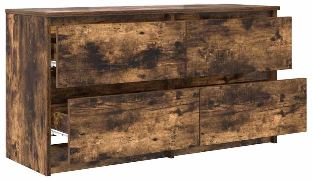 füstös tölgy színű szerelt fa TV-szekrény 100x35x54 cm