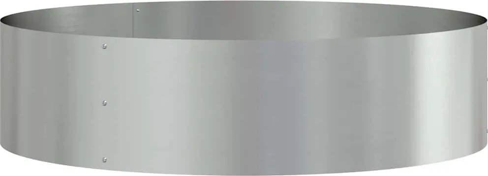 vidaXL Ültető gyűrű Ezüst 80 x 80 x 20 cm Horganyzott acél