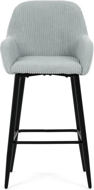 Barová židle, modrá, látka,AUB-V4009 BLUE6