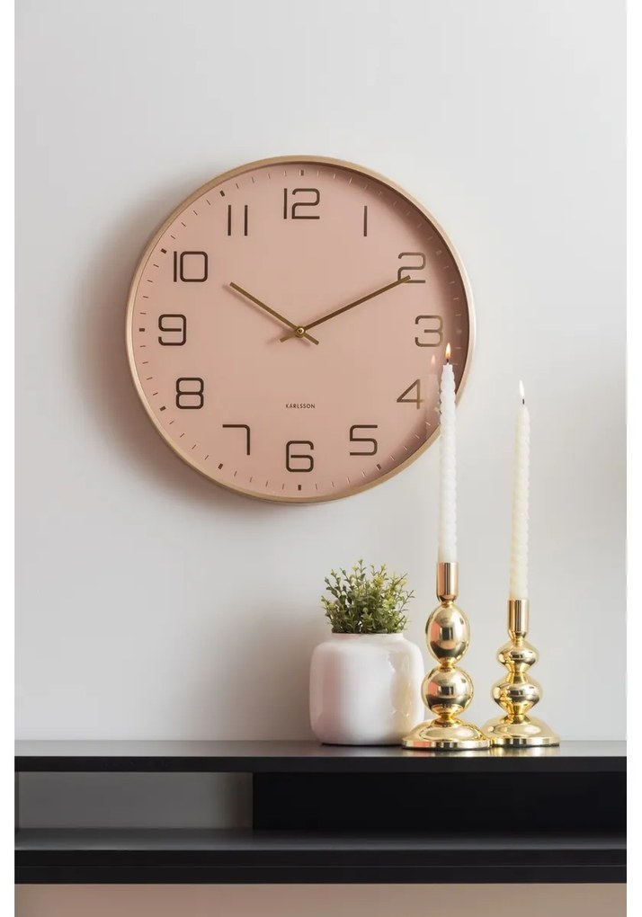 Karlsson 5973LB design falióra világos rózsaszín, átmérő 40 cm