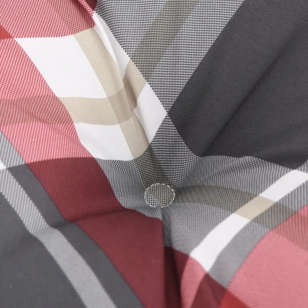 piros kockás szövet raklappárna 58 x 58 x 10 cm