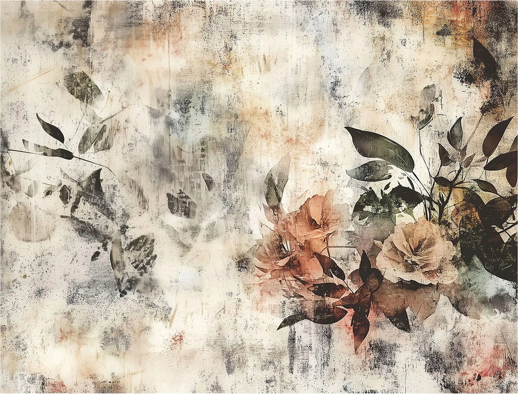 Flizelin fotótapéta Titkos kert Nosztalgikus Virágos 460x300 +ragasztó