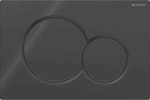 Geberit 115.770.DW.5 - Sigma01 Round nyomólap, 24,6 x 16,4 cm, fekete