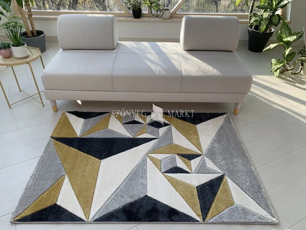 Franco 2396 yellow-gray-blue (sárga-szürke-kék) szőnyeg120x170cm