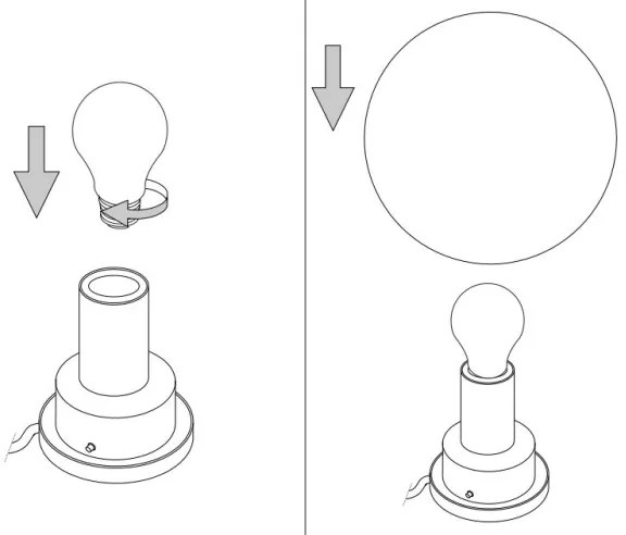 Ideal Lux - Univerzális MAPA E27 pótüveg Ø 20 cm fehér