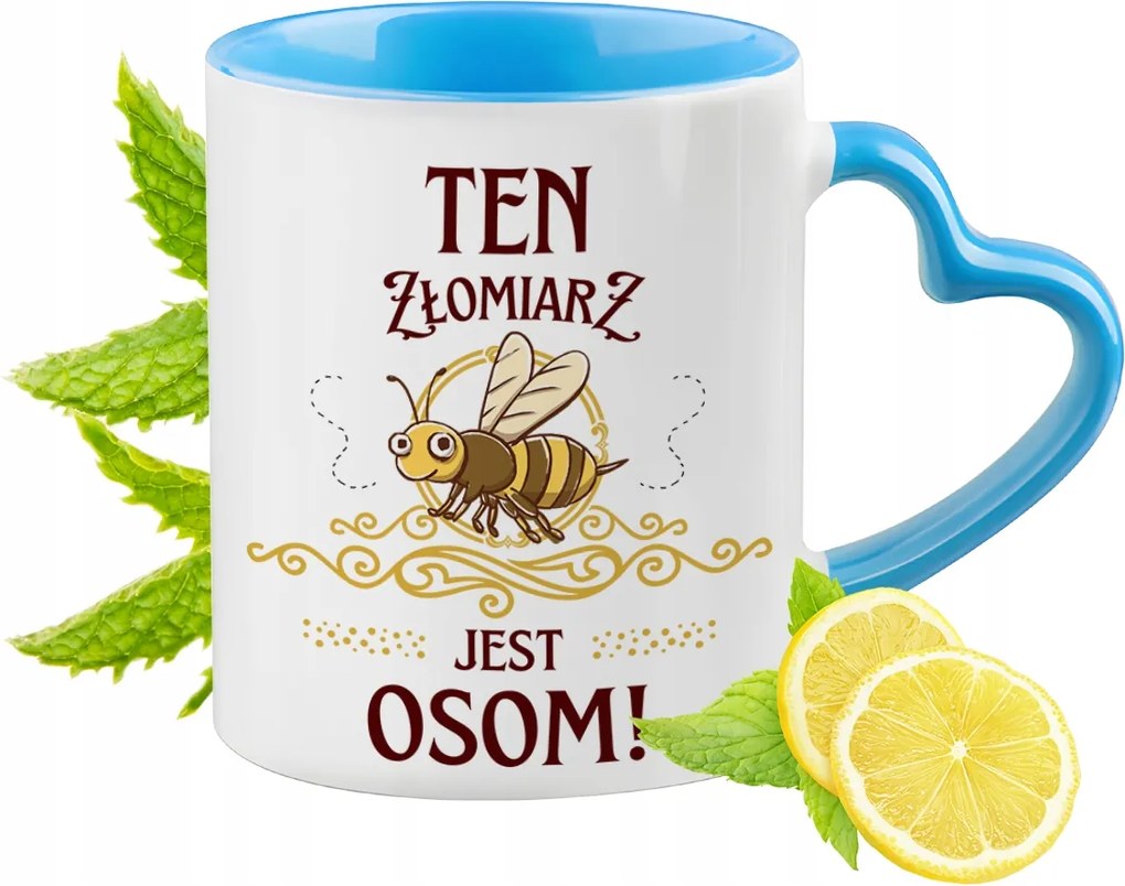 Aranyos Kék Bögre Szív Alakú Füllel Ajándék