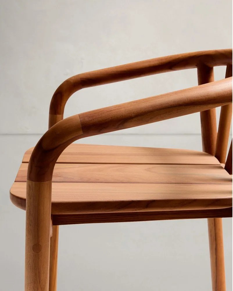 Natúr színű tömörfa kerti bárszék Turqueta – Kave Home