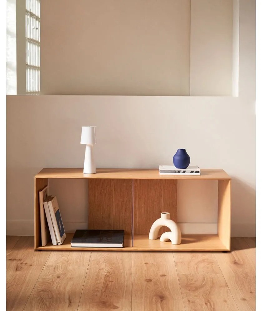 Natúr színű moduláris polcrendszer tölgyfa dekorral 101x38 cm Litto – Kave Home