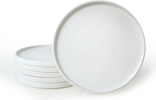 Fehér kerámia tányér készlet 6 db-os ø 27 cm – Hermia