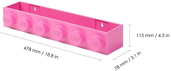 Fali polc, különféle - LEGO szín: fekete