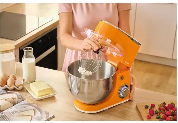 Sencor - Konyhai robotgép rozsdamentes acéltállal 1300W/230V narancssárga