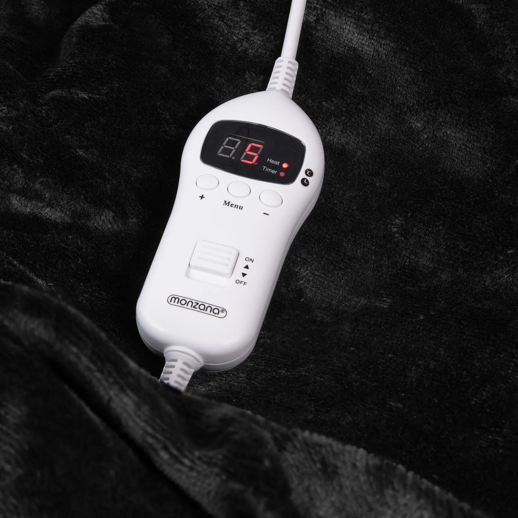 monzana® Fleece fűthető takaró - antracit