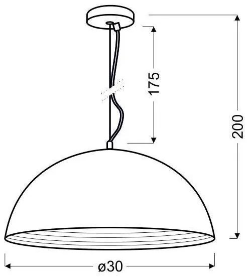 Csillár zsinóron DORADA 1xE27/60W/230V réz