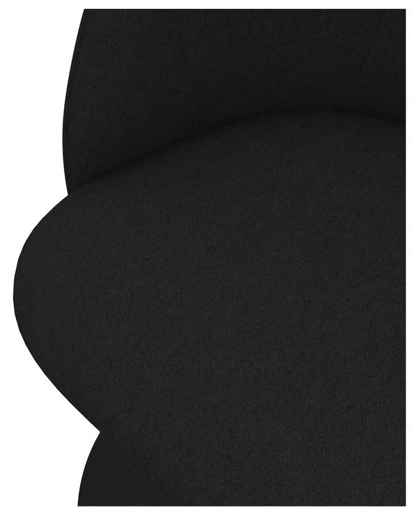 Fekete kárpitozott étkezőfotel Maia – Makamii