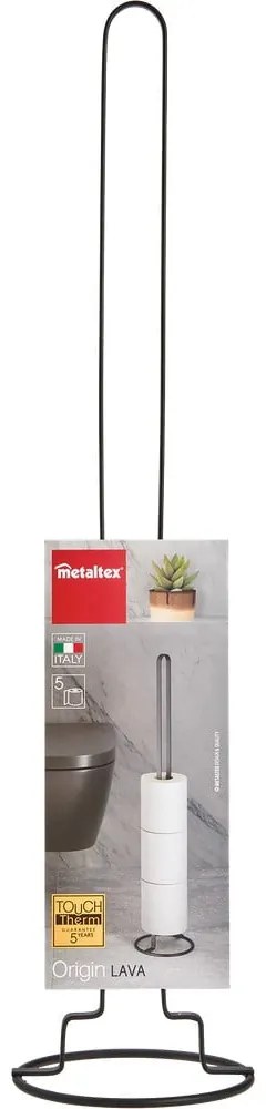 Origin fekete wc-papír tartó állvány - Metaltex